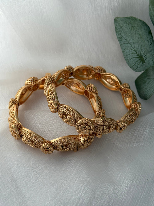 Gold Imitation Kada Set
