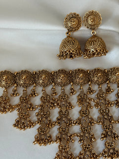 Waterfall Gold Choker Set