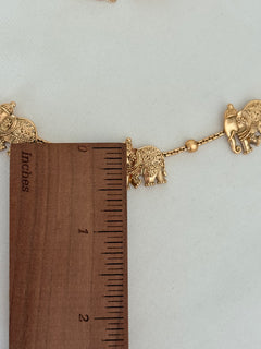 Gold imitation Elephant Necklace Set