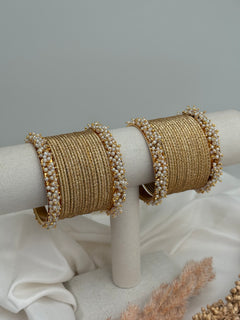 Pearl Gold bangles set