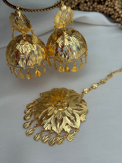 Piple Pati Jhumka Tikka Set