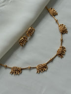 Gold imitation Elephant Necklace Set
