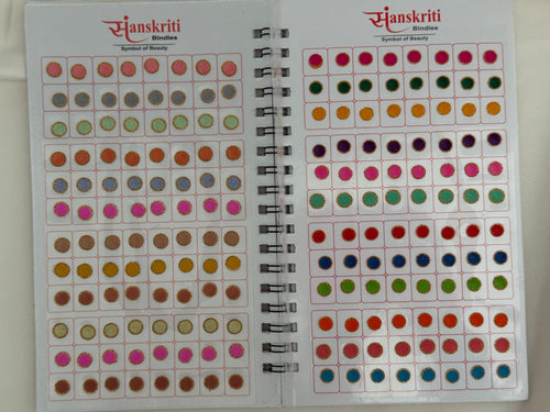 Zari plain bindi book