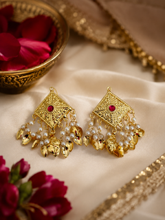 Traditional pipple patti earrings