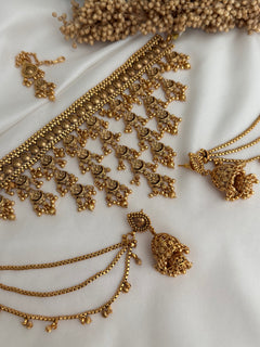 Rehmat gold Choker Set