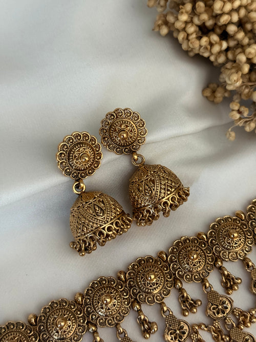 Waterfall Gold Choker Set