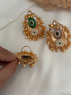 Kashmiri ghoongro Adjustable Ring