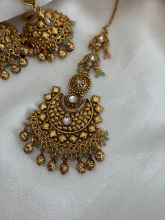 Diya jhumka tikka set