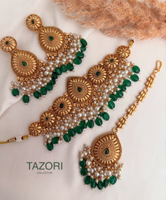 Bhavi Gold Imitation Choker Set