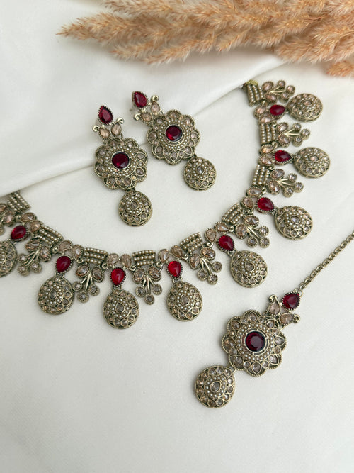 Zara Polki Necklace Set