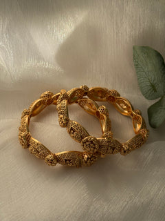 Gold Imitation Kada Set