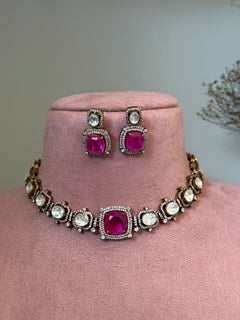 American Diamond Necklace Set