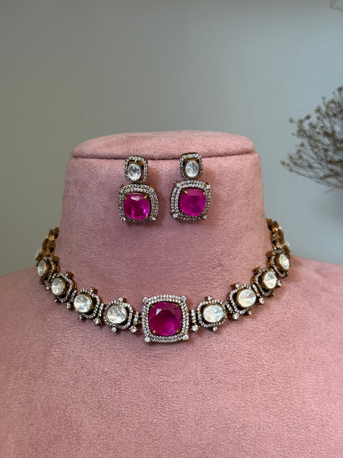 American Diamond Necklace Set