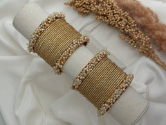 Pearl Gold bangles set