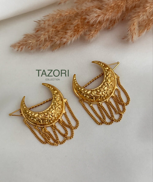 Chand / Moon pipple Patti hair pins