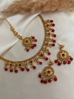 Pink Gold Choker Set