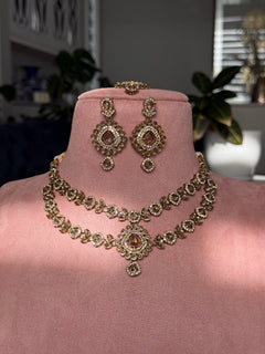 Polki layered necklace set