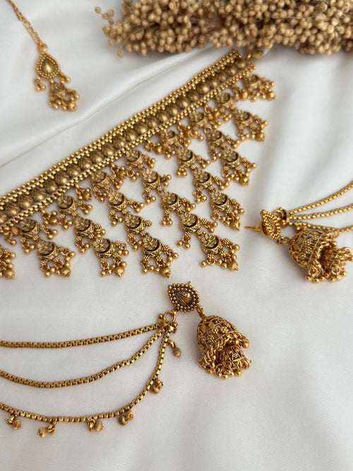 Rehmat gold Choker Set