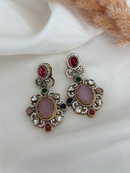 Emerald Victorian Diamond earrings