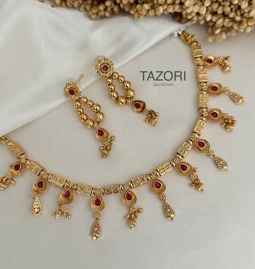 Necklace Set|Color:Red