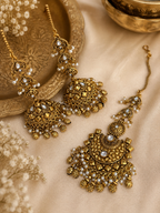 Diya jhumka tikka set