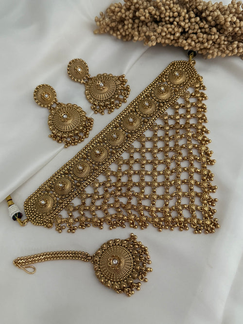 Sofia Gold Choker Set