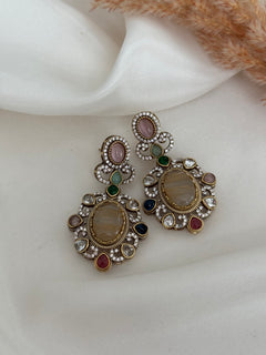 Emerald Victorian Diamond earrings