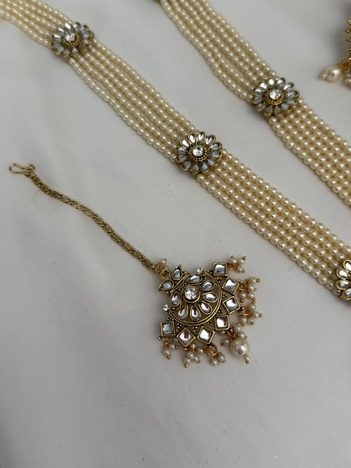 Pearl Kundan Rani Haar