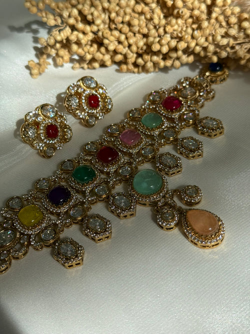 Nasreen Multicolor tyani Choker Set