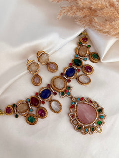 Sabyasachi inspired Multi-Colour Necklace Set