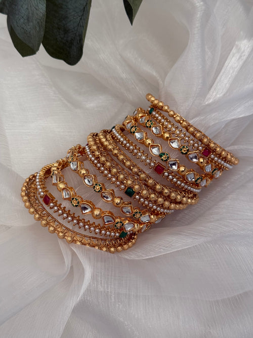 Kundan bangles Set