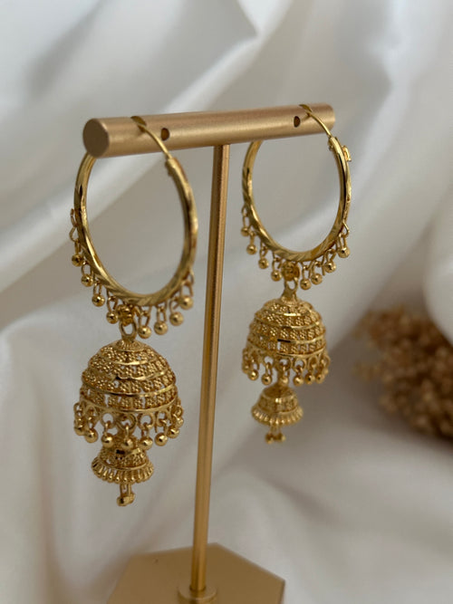 Antique Gold Polki Studs