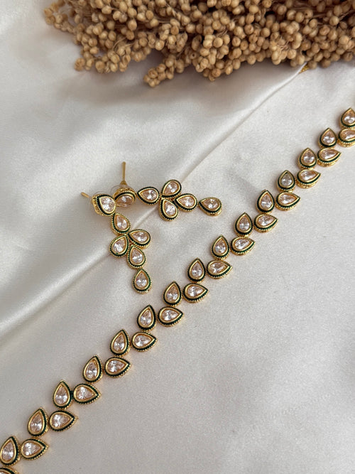 Polki Kundan Choker/necklace Set