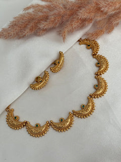 Chand Gold Choker/necklace Set