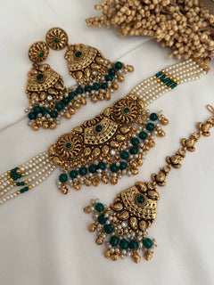 Zahra Gold choker Set