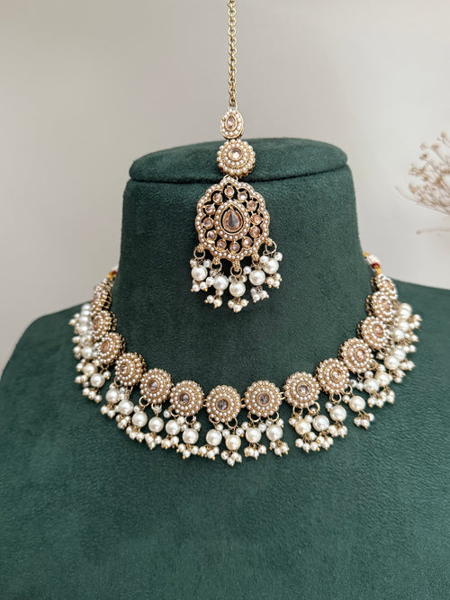 Pearl Polki Choker Set