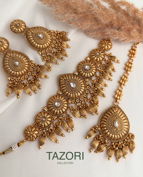 Bhavi Gold Imitation Choker Set