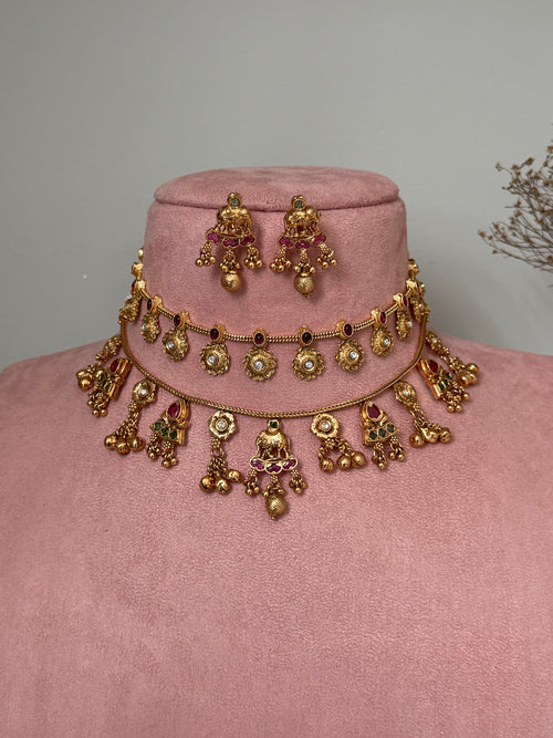 Kudrat Kashmir double Necklace Set
