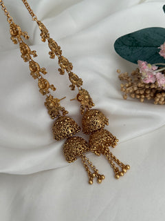 Gold double jhumki Earrings