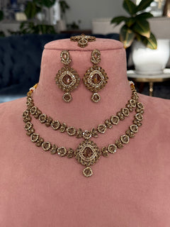 Polki layered necklace set