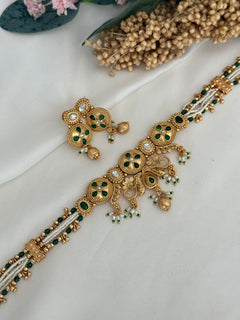 Pink Mint Gold choker Set