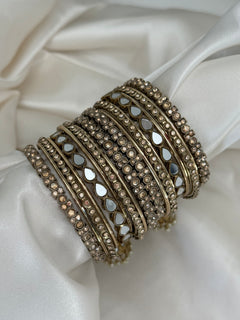 Polki x mirror bangles Set