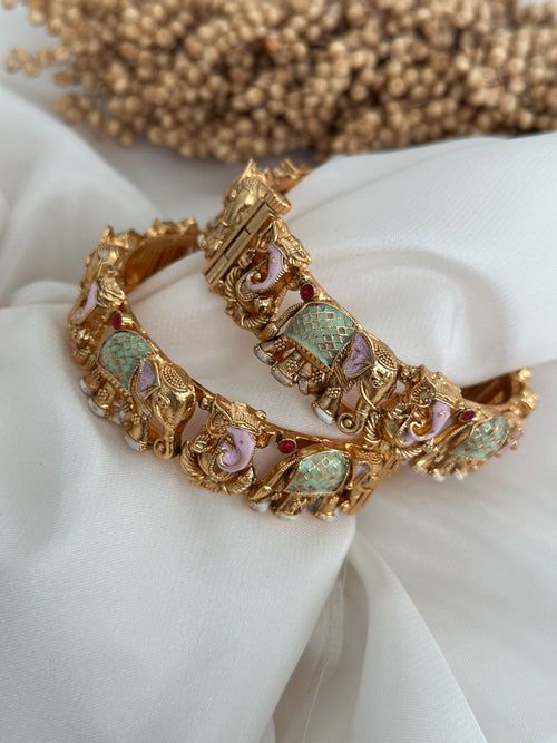 Gold Imitation Kada Set
