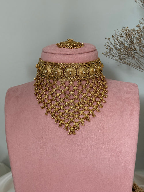 Sofia Gold Choker Set