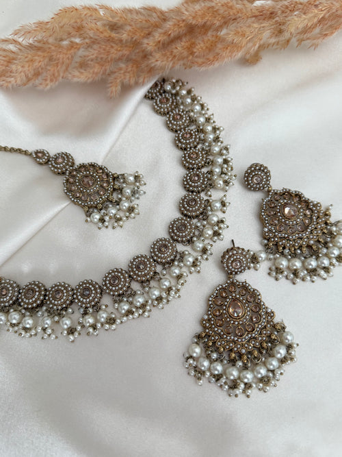 Pearl Polki Choker Set