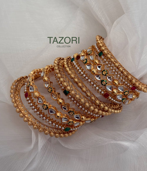 Kundan bangles Set