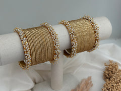 Pearl Gold bangles set