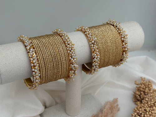 Pearl Gold bangles set