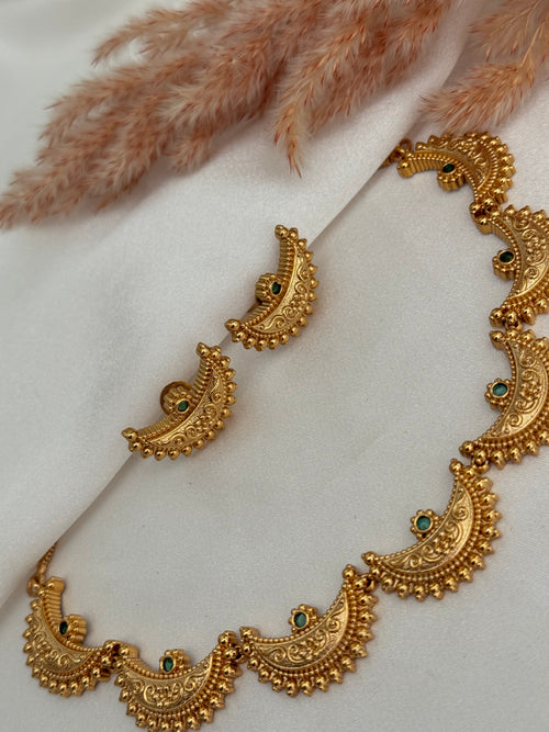 Chand Gold Choker/necklace Set