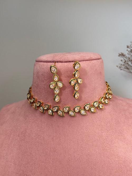Polki Kundan Choker/necklace Set